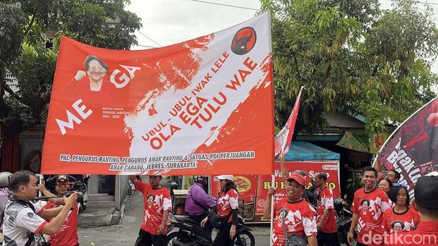 PDIP Solo mendeklarasikan dukungan kepada Megawati Soekarnoputri kembali jadi Ketum PDIP jelang Kongres, Selasa (20/5/2025).