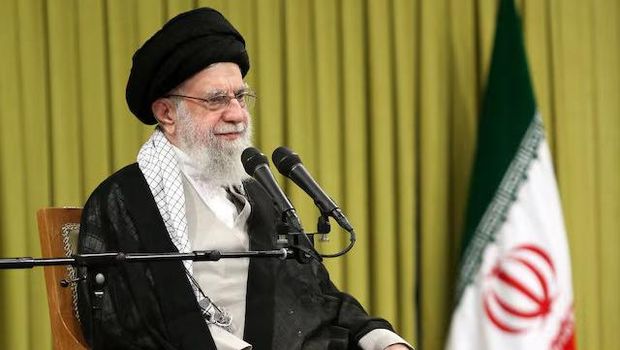 Iran's Supreme Leader Ayatollah Ali Khamenei speaks during a meeting with a group of teachers in Tehran, Iran, May 17, 2025. Office of the Iranian Supreme Leader/WANA (West Asia News Agency)/Handout via REUTERS