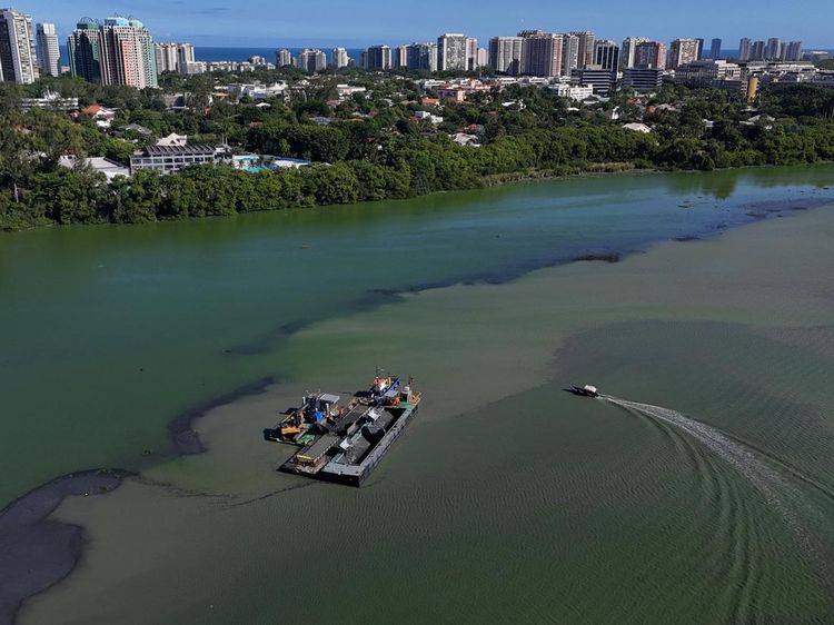 Penampakan Laguna di Rio de Janeiro Brasil Tercemar Air Hitam