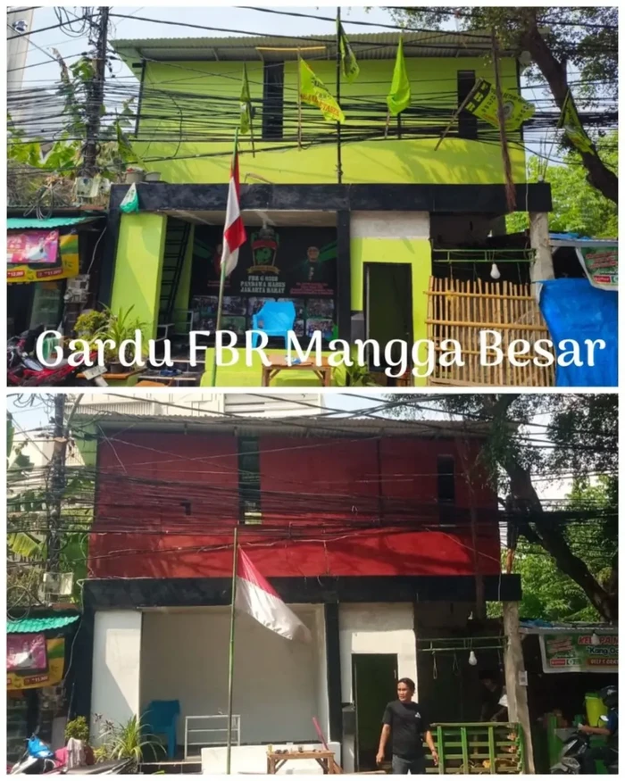 Posko sejumlah ormas di Tamansari, Jakarta Barat (Jakbar) diubah menjadi pos pantau tawuran hingga pencurian kendaraan bermotor. (dok Polres Jakbar) Posko sejumlah ormas di Tamansari, Jakarta Barat (Jakbar) diubah menjadi pos pantau tawuran hingga pencurian kendaraan bermotor. (dok Polres Jakbar)