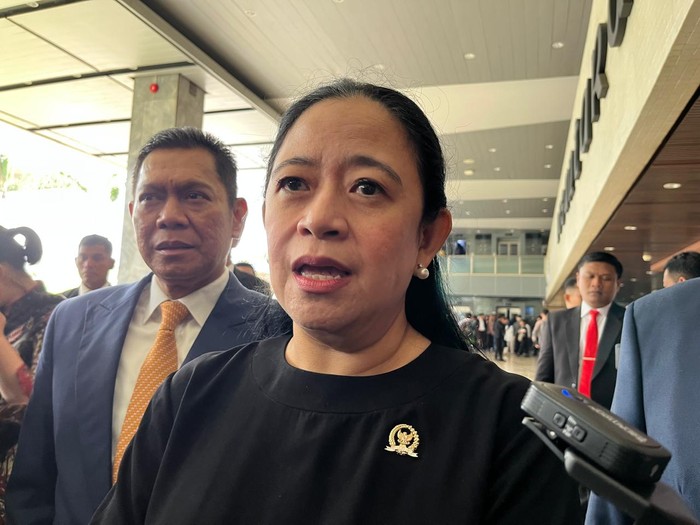 Ketua DPR Puan Maharani di kompleks parlemen, Senayan, Jakarta, Selasa (20/5/2025).