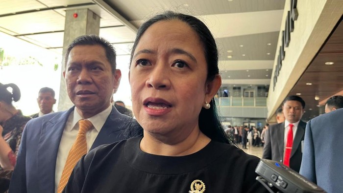 Ketua DPR Puan Maharani di kompleks parlemen, Senayan, Jakarta, Selasa (20/5/2025).