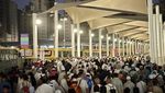 Suasana Terminal Bus Shalawat Syib Amir di Kawasan Masjidil Haram