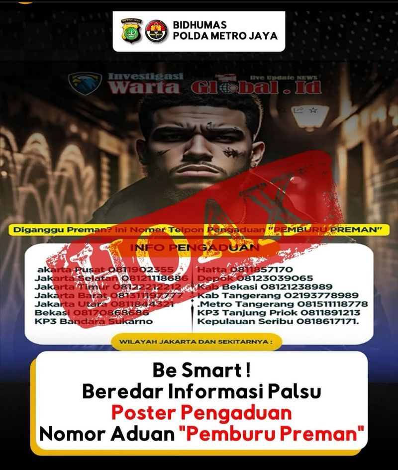 Tangkapan layar informasi hoax