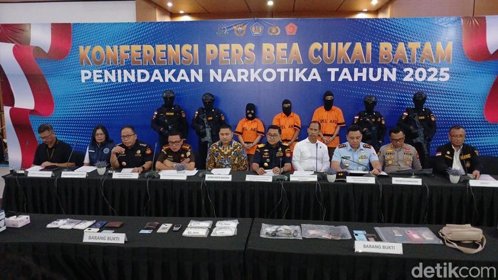 Bea Cukai Batam gagalkan penyelundupan sabu di Bandara Hang Nadim Batam. (Foto: Alamudin Hamapu/detikSumut)