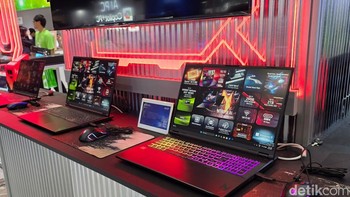 Jajaran perangkat laptop gaming Nitro baru yang dipamerkan di Computex 2025. Foto: Fino Yurio Kristo/detikINET