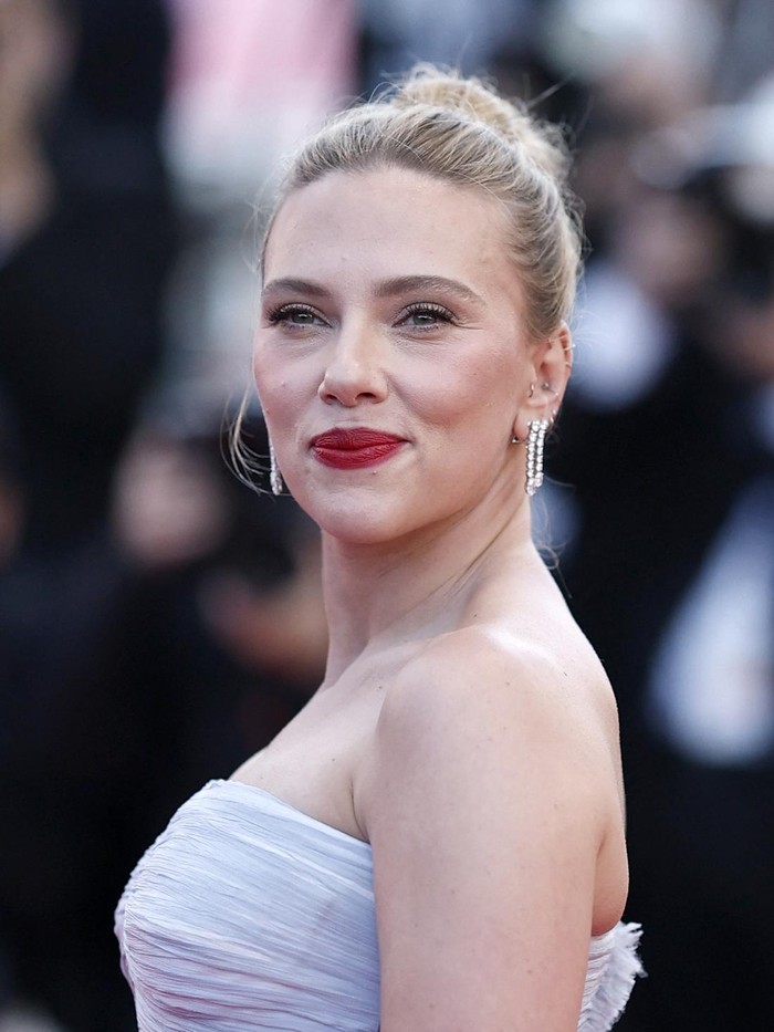 Scarlett Johansson, director of the film Eleanor the Great in competition for the category Un Certain Regard, poses on the red carpet during arrivals for the screening of the film Vie privee (A Private Life) Out of competition at the 78th Cannes Film Festival in Cannes, France, May 20, 2025. REUTERS/Benoit Tessier