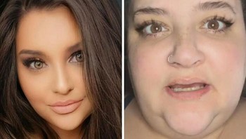 Foto yang dipajang di Facebook vs tampilan live di TikTok. Foto: Boredpanda