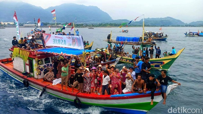 Hari Nelayan ke-65 di Palabuhanratu, Kabupaten Sukabumi, Selasa (21/5/2025)