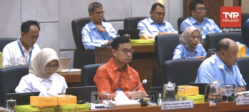 Kepala BGN Dadan Hindayana saat RDP di Komisi IX DPR RI. (Tangkapan Layar Youtube DPR RI)