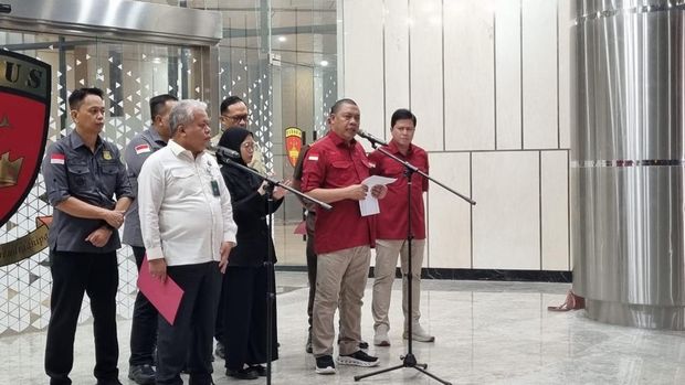 Konferensi pers Kejagung soal penangkapan Bos Sritex, Rabu (21/5/2025).