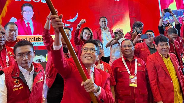 Mukhamad Misbakhun usai terpilih menjadi Ketum Depinas Soksi yang baru