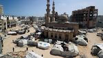 Penampakan Tenda-tenda Pengungsi Palestina di Pesisir Gaza