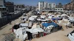 Penampakan Tenda-tenda Pengungsi Palestina di Pesisir Gaza