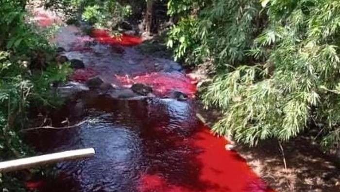 Perubahan warna air di sungai