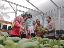 Kapolres Blitar Kagum Inovasi Ketahanan Pangan Warga Minggirsari