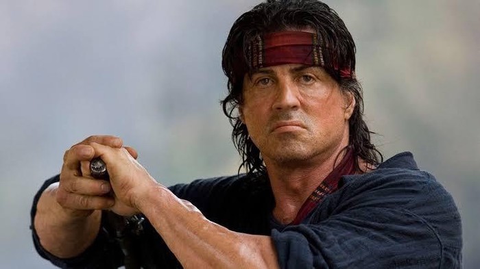 Rambo (2008) Cuplikan adegan Sylvester Stallone di Rambo (2008).