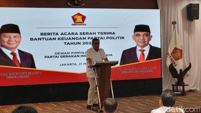 Sekjen Gerindra Ahmad Muzani. (Taufiq Syarifudin/detikcom).