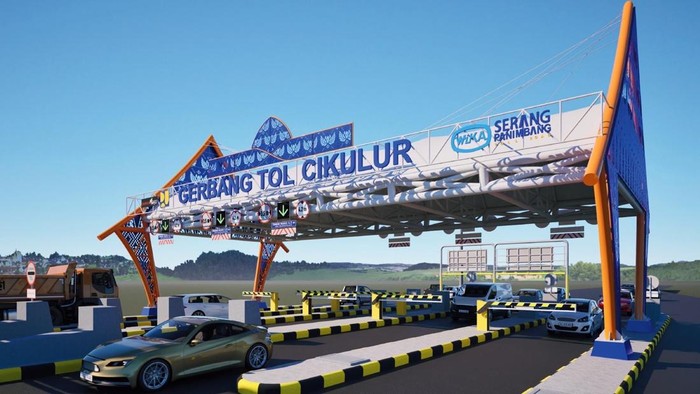 PT Wijaya Karya Serang Panimbang (WIKA Serpan) menghadirkan desain gerbang tol yang mengusung arsitektur khas Suku Baduy.