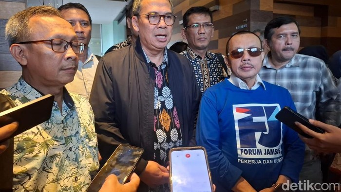 Wawancara usai audiensi Dewan Jaminan Sosial Nasional (DJSN)