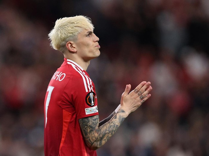 Soccer Football - Europa League - Final - Tottenham Hotspur v Manchester United - San Mames, Bilbao, Spain - May 21, 2025 Manchester Uniteds Alejandro Garnacho reacts REUTERS/Violeta Santos Moura