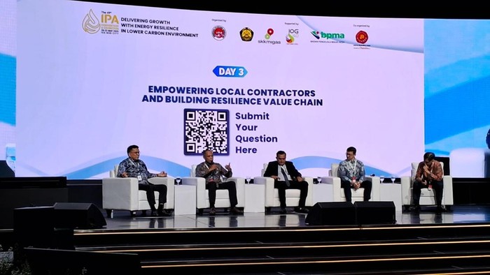 Kepala BPMA Nasri Djalal dalam acara Indonesian Petroleum Association (IPA) Convex, di ICE BSD, Tangerang, Banten, Kamis (22/5/2025).