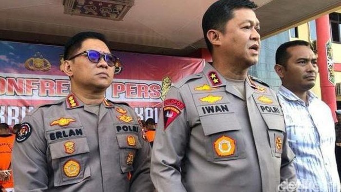 Konferensi pers penetapan tersangka GRIB Jaya Kalteng.