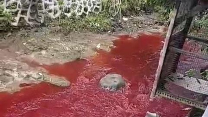 Perubahan air Sungai Silayar di Cirebon
