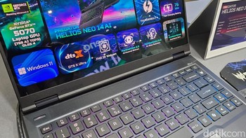 Sistem pendinginannya didukung teknologi AeroBlade Generasi ke-5 dari Acer, pasta termal logam cair di CPU, pipa panas Vector, dan sistem Vortex Flow dari Acer. Foto: Fino/detikinet
