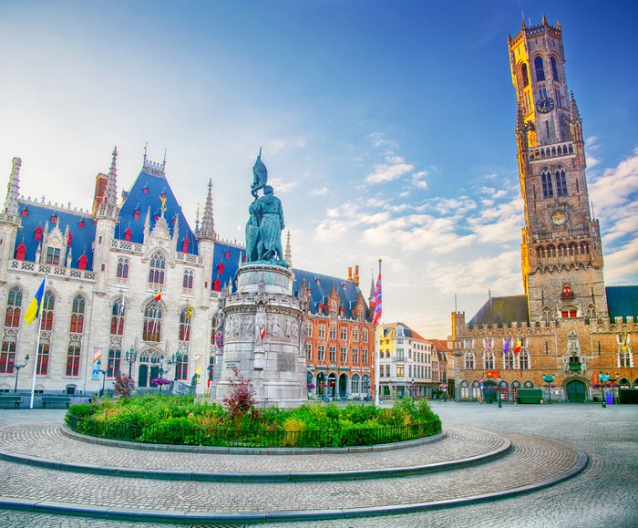 Ilustrasi wisata Bruges, Belgia