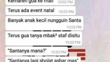 Saat Santa sholat Ashar dulu... Foto: X.com