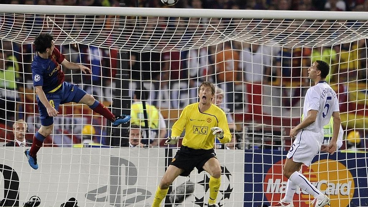 Gol sundulan di final Liga Champions 2009 jadi gol favorit Lionel Messi (AFP/FILIPPO MONTEFORTE)