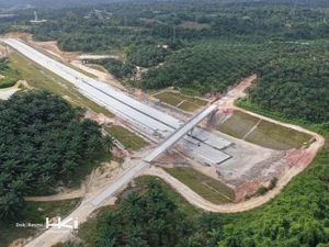 Penampakan Proyek Tol Lingkar Pekanbaru dari Udara