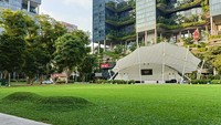 Taman Hong Lim Park memiliki luas sekitar 1 hektar buka 24 jam. Taman itu bisa dijangkau dari Stasiun MRT Clarke Quay.  (dok nparks.gov.sg)