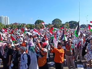Video: PKS Gelar Aksi Bela Palestina di JIExpo, Dorong Upaya Kemerdekaan