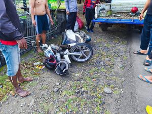 Truk Vs Motor Terlibat Kecelakaan di Takalar, 1 Orang Meninggal di Tempat