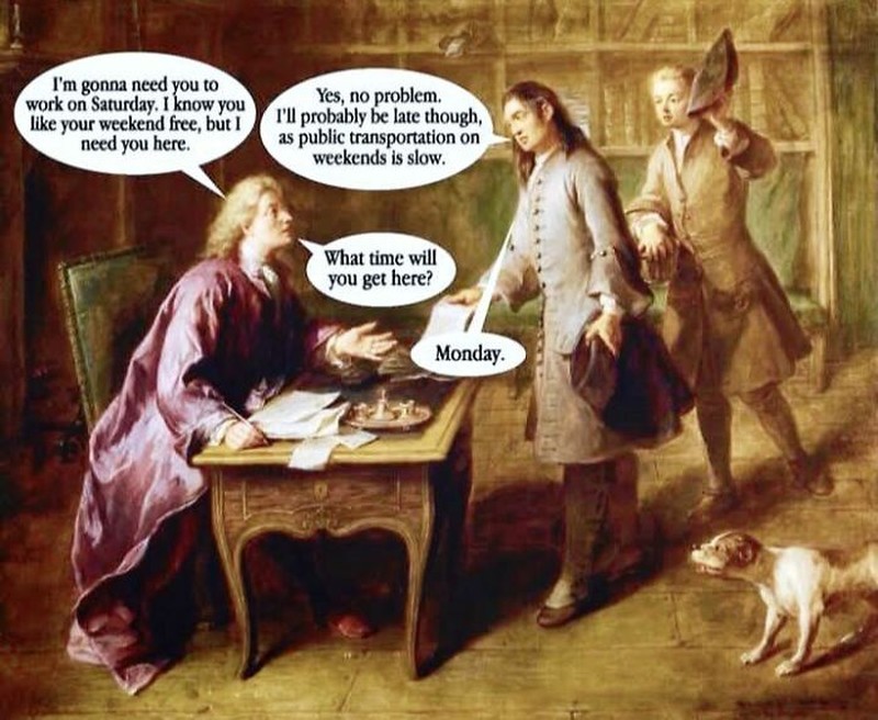 Meme sarkas dari lukisan klasik berikut ini cocok banget buat orang yang bodo amatan. Namanya juga hidup, jalani aja dan tetap chill.