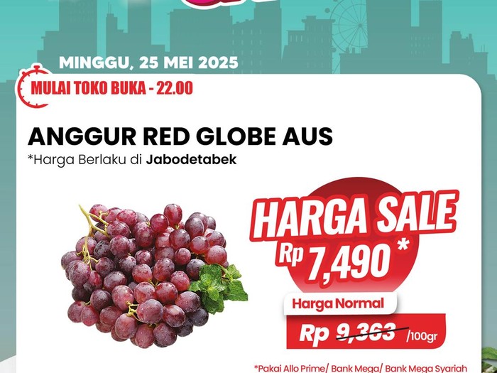 Transmart Full Day Sale-anggur red globe