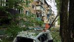 Gedung-Gedung Apartemen Ukraina Rusak Dihantam Drone Rusia