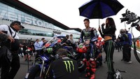 Quartararo memulai race MotoGP Inggris 2025 hari Minggu (25/5) sebagai pole-sitter. (Foto: AFP/ADRIAN DENNIS)