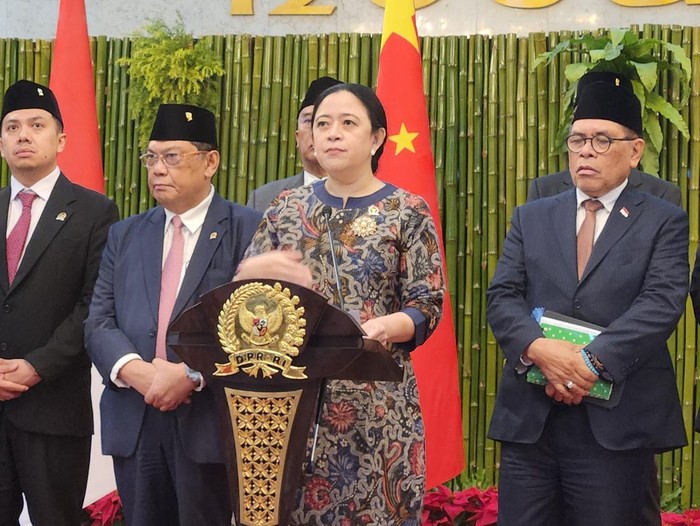 Ketua DPR RI Puan Maharani di gedung DPR RI. (Adrial/detikcom)