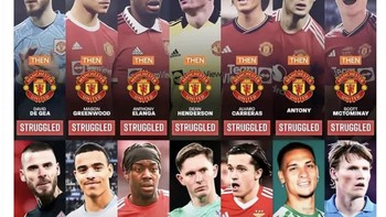 Pemain sebanyak ini menemukan performanya yang hilang usai meninggalkan MU. Apakah MU sungguh terkutuk? tanya akun ini. Foto: X.com