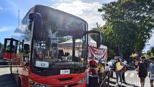Peluncuran tarif khusus bus TMD dan sosialisasi di CFD, Renon, Denpasar, Minggu (25/5/2025).