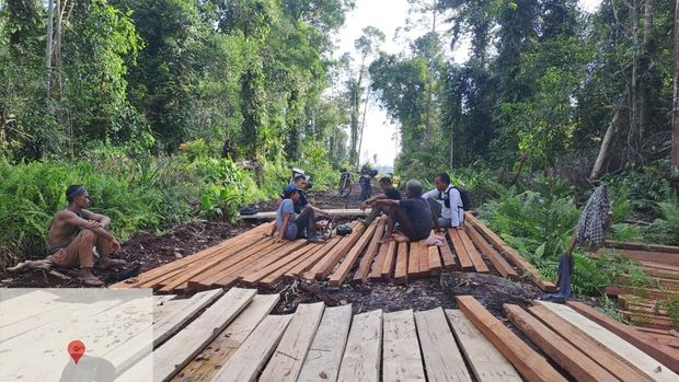 Polisi membongkar pembalakan liar di Hutan Senepis Dumai, Provinsi Riau, pada Sabtu (24/5/2025). Dua pelaku ditangkap.
