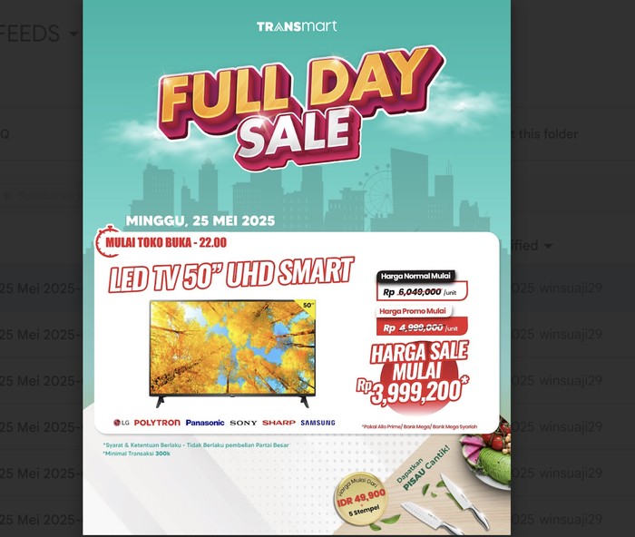 Transmart Full Day Sale