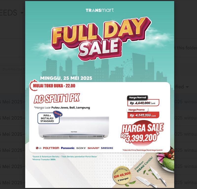 Transmart Full Day Sale