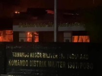 Kronologi Kebakaran Markas Kodim 1307/Poso, Percikan Api dari Atap Gedung