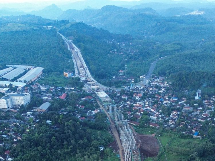 Penampakan dari Udara Proyek Akses Tol Yogyakarta-Bawen