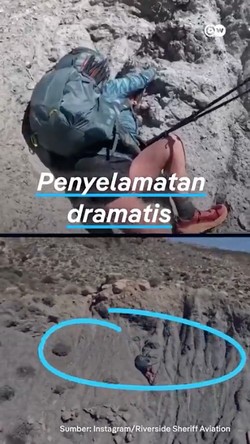 Video Pendaki Ini Bertahan Hidup Selama 1 Jam di Pinggir Tebing