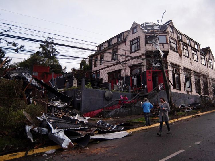 Puerto Varas Chile Porak-poranda Diterjang Tornado Langka